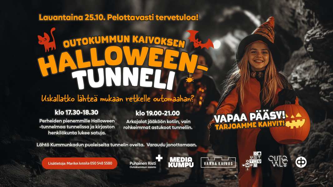 Halloween tunneli. SPR Outokummun osasto
